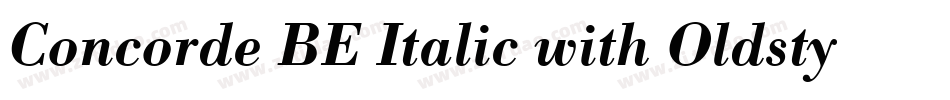 Concorde BE Italic with Oldstyle Figures字体转换